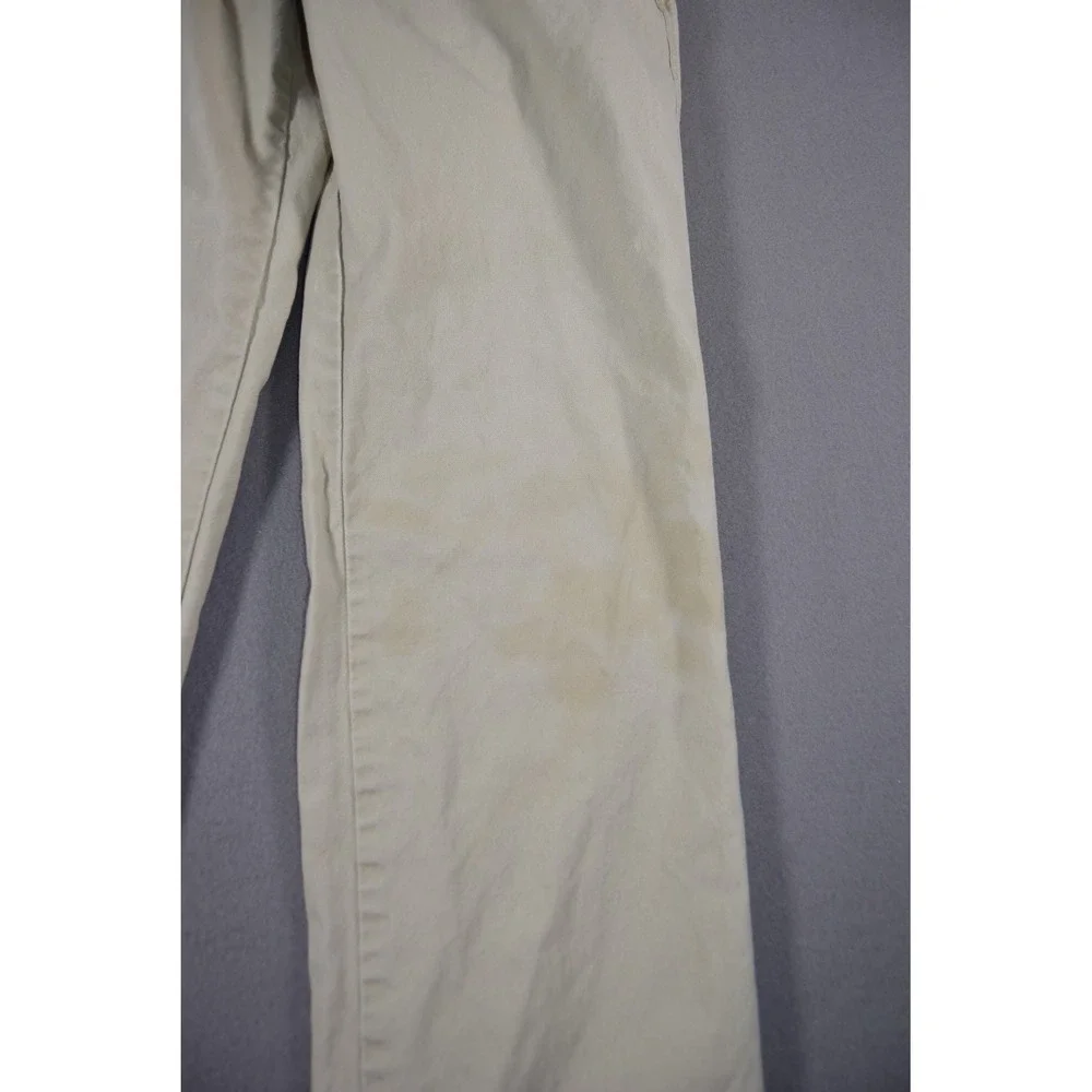 Patagonia Mens 33 Khaki Duck Canvas Workwear Straight Leg Organic Cotton 56831